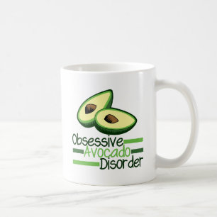 Caneca De Café Verde legal da desordem obsessiva do abacate