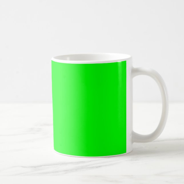 Caneca De Café verde limão 00FF00 (Direita)