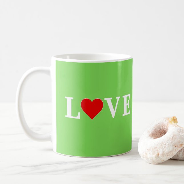 CANECA DE CAFÉ VERDE LIMÃO AMOR (Com Donut)