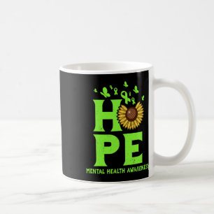 Caneca De Café Verde limão de Saúde Esperança Vintage Sensibiliza