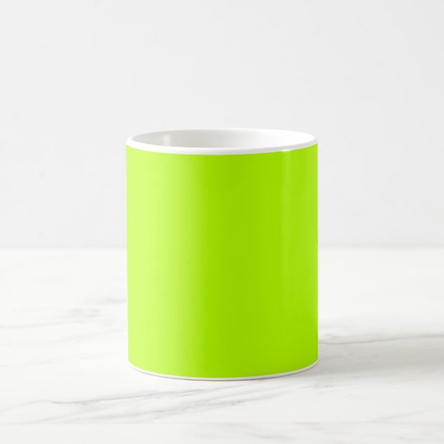 Caneca De Café Verde limão fluorescente Amarelo Neon Personalizad (Centro)