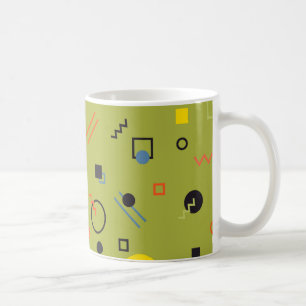 Caneca De Café Verde, moderno, legal, tendências, urbano,Padrão M