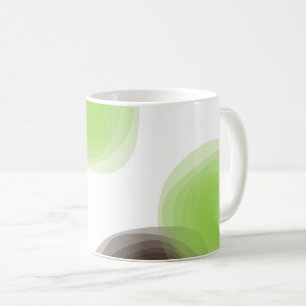 Caneca De Café Verde, moderno, simples, abstrato gráfico de flor