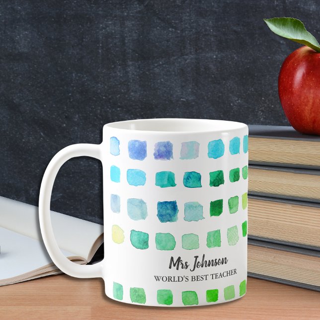 Caneca de Café Verde Personalizada para Professore (Criador carregado)