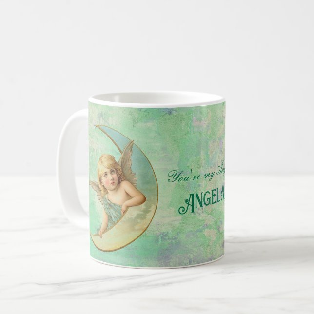 Caneca De Café Verde Personalizado por Angel (Frente Esquerda)