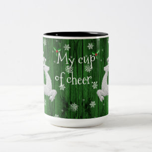 Caneca de café verde-russa de Natal