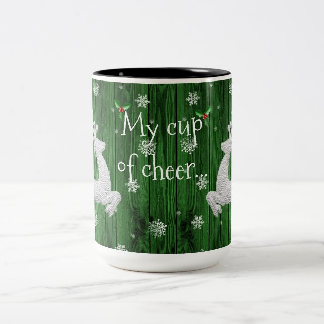 Caneca de café verde-russa de Natal (Centro)