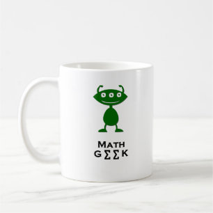 Caneca De Café Verde triplo do geek da matemática do olho