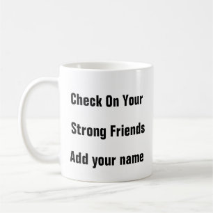 Caneca De Café Verificação da Consciência da Saúde Mental em sua 