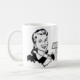 Caneca De Café Verificação do Estímulo do Governo Vintage