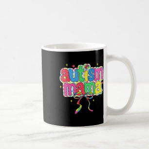 Caneca De Café Verificado Autismo Mama Coquette Arco Autism Aware
