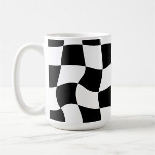 Caneca De Café verificador preto e branco