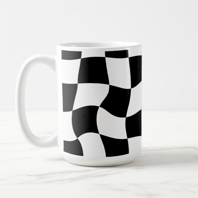 Caneca De Café verificador preto e branco (Esquerda)