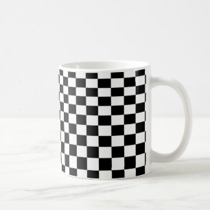 Caneca De Café Verificadores de Ilusões Ópticas a Preto e Branc