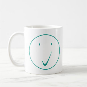 Caneca De Café Verificar face - Tick, Transp/Green.