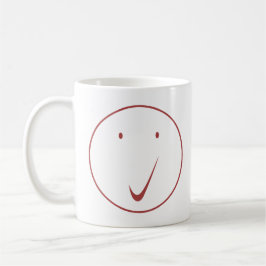 Caneca De Café Verificar face - Tick, Transp/Red.