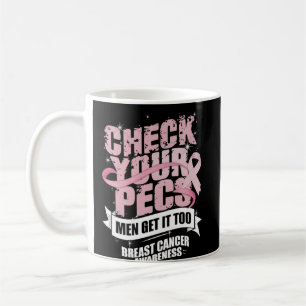 Caneca De Café Verifique Sua Consciência Do Cancer Da Mama Pecs M