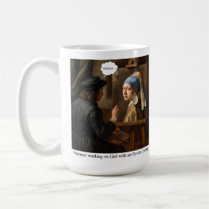 Caneca De Café Vermeer trabalhando em Menina com Brinco de Ostra.