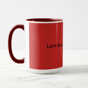 caneca de café vermelha com título>
