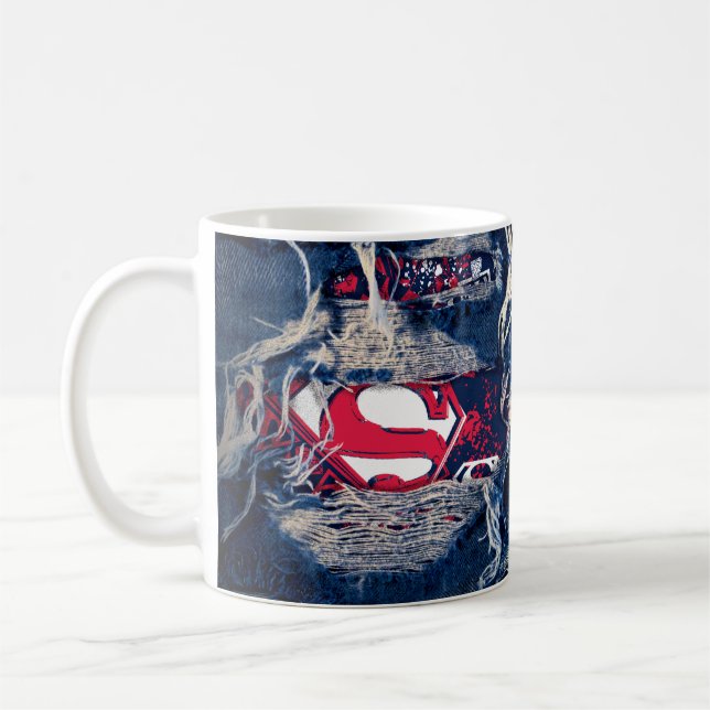 Caneca De Café Vermelho, branco & azul de Supergirl (Esquerda)