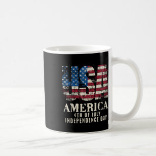 Caneca De Café Vermelho Branco Azul Eua América 4º De Julho Patri