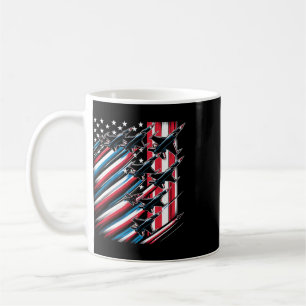 Caneca De Café Vermelho Branco Azul Patriótico Bandeira Dos EUA A