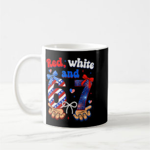 Caneca De Café Vermelho Branco E 67 Meme Engraçado Seis Sete 4 De
