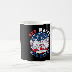 Caneca De Café Vermelho Branco E Cerveja! Para Uma Cerveja Merica