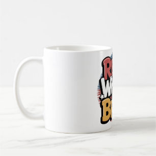 Caneca De Café Vermelho Branco e Crie Gráfico Engraçado