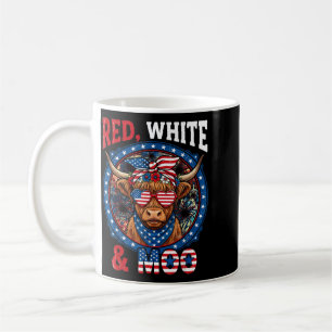 Caneca De Café Vermelho Branco E Moo Vaca Da Terra Alta 4 De Julh