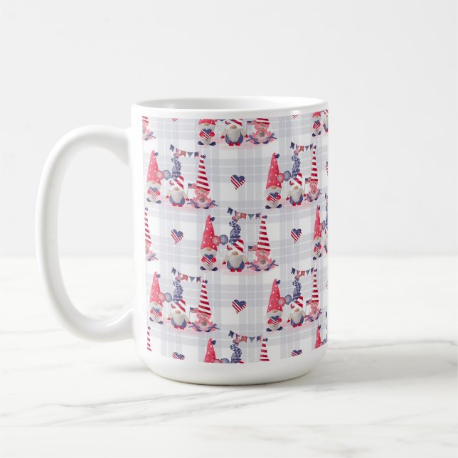 CANECA DE CAFÉ VERMELHO BRANCO VERMELHO PATRIÓTICO VERMELHO CUTÂN (Esquerda)