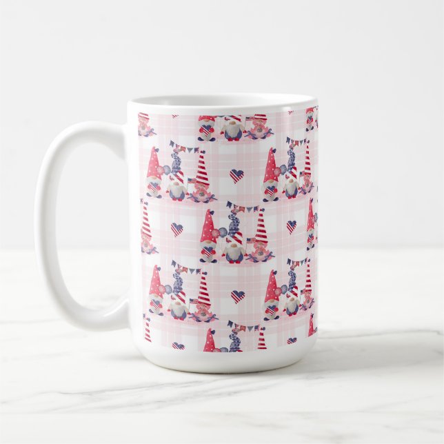 CANECA DE CAFÉ VERMELHO BRANCO VERMELHO PATRIÓTICO VERMELHO CUTÂN (Esquerda)