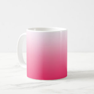 Caneca De Café Vermelho brilhante de verão e gradiente ombre bran