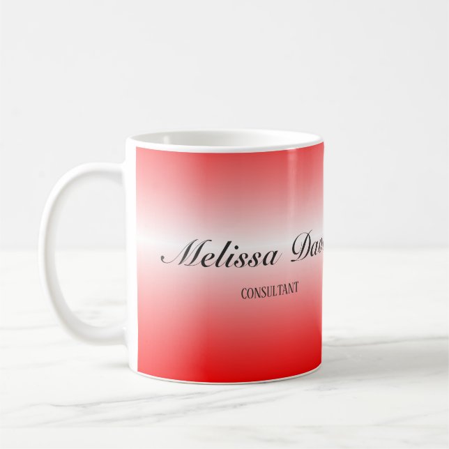 Caneca De Café Vermelho brilhante simples (Esquerda)