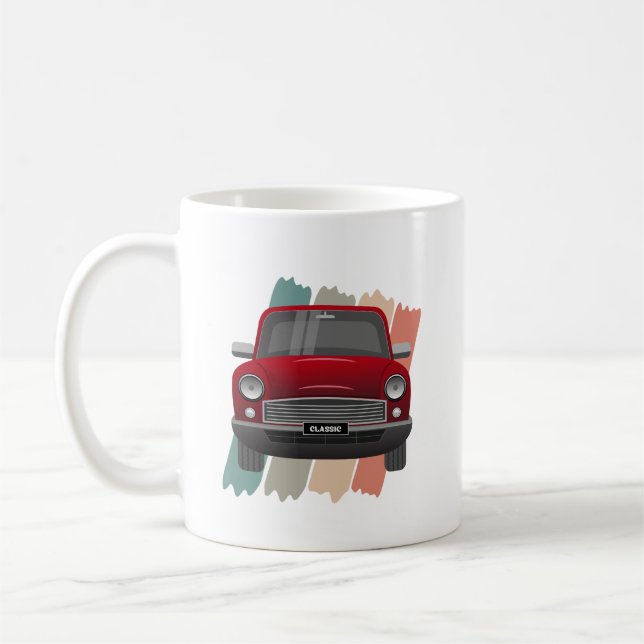 Caneca De Café Vermelho Clássico Mini Carro (Esquerda)