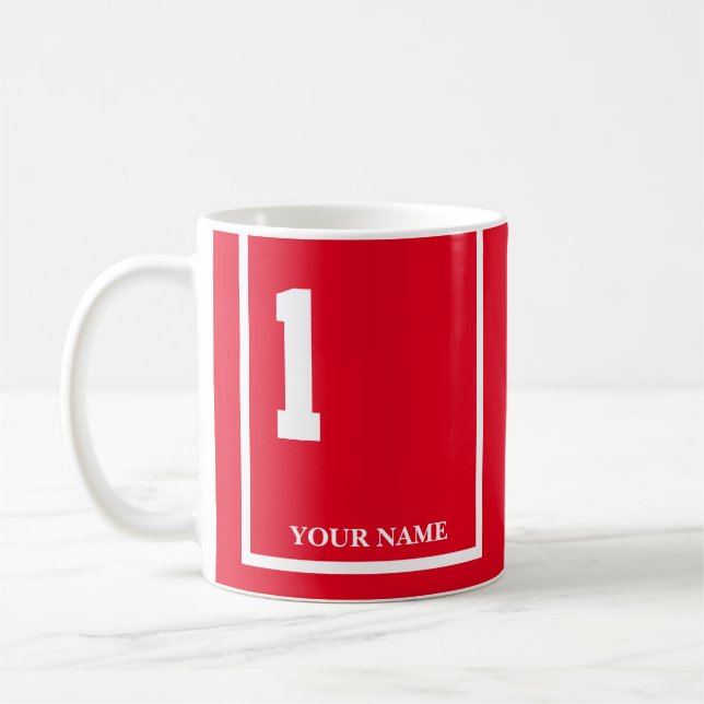 Caneca De Café Vermelho com Seletor Branco 1 Horso Personalizado (Esquerda)