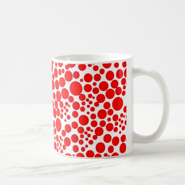 Caneca De Café vermelho dar pontos pünktchen polka gira tocam (Direita)