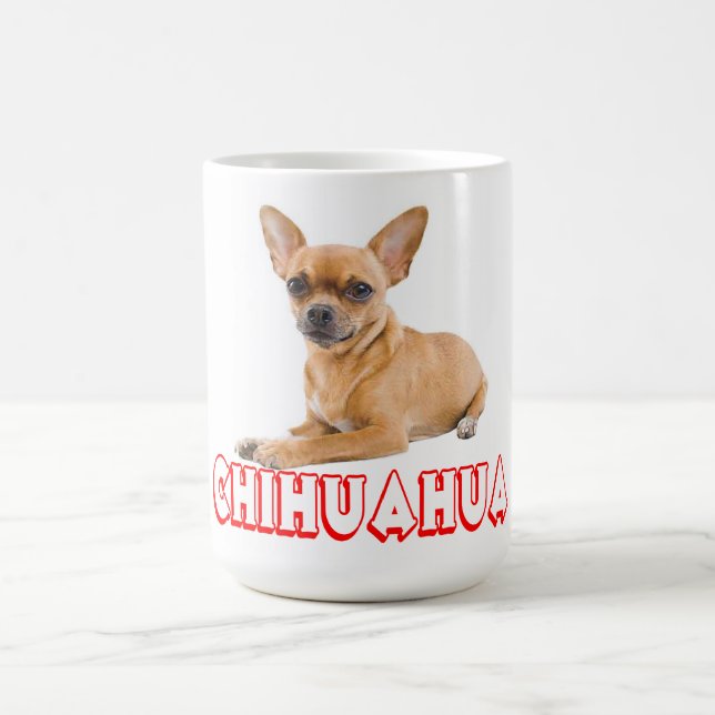 Caneca De Café Vermelho de Cão Cachorro Chihuahua (Centro)