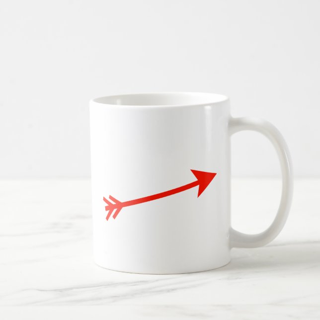 Caneca De Café Vermelho de Seta 15° O MUSEU Zazzle Dons (Direita)