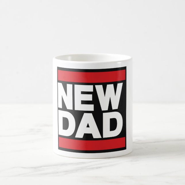 Caneca De Café Vermelho do novo papai (Centro)