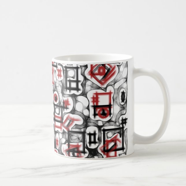 Caneca De Café Vermelho por toda a parte (Direita)