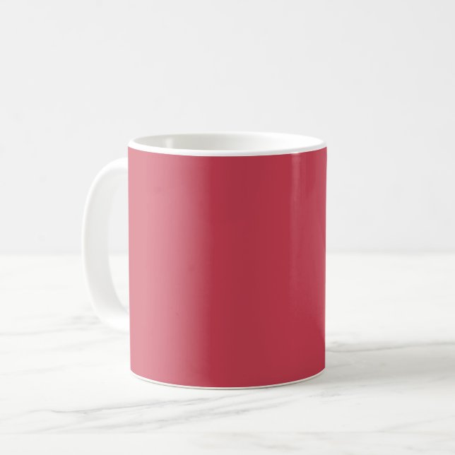 Caneca De Café Vermelho-tijolo (cor sólida) (Frente Esquerda)