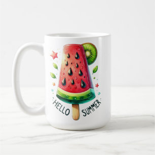 CANECA DE CAFÉ VERMELHO & VERDE OLÁ VERÃO MELANCIA