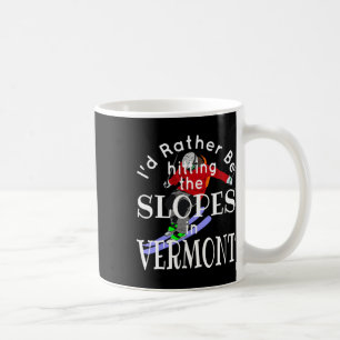 Caneca De Café Vermont Eu Preferiria Estar Descendo as Encostas D