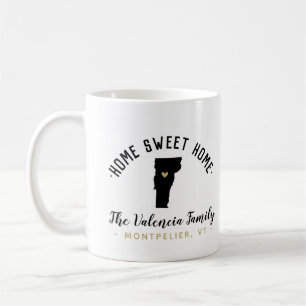 Caneca De Café Vermont Home Sweet Home Family Monograma Mug