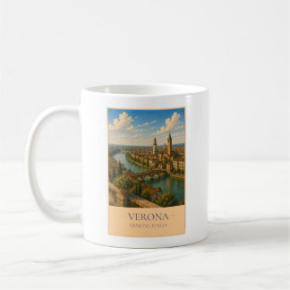 Caneca De Café Verona, Italy – Vintage Travel Mug