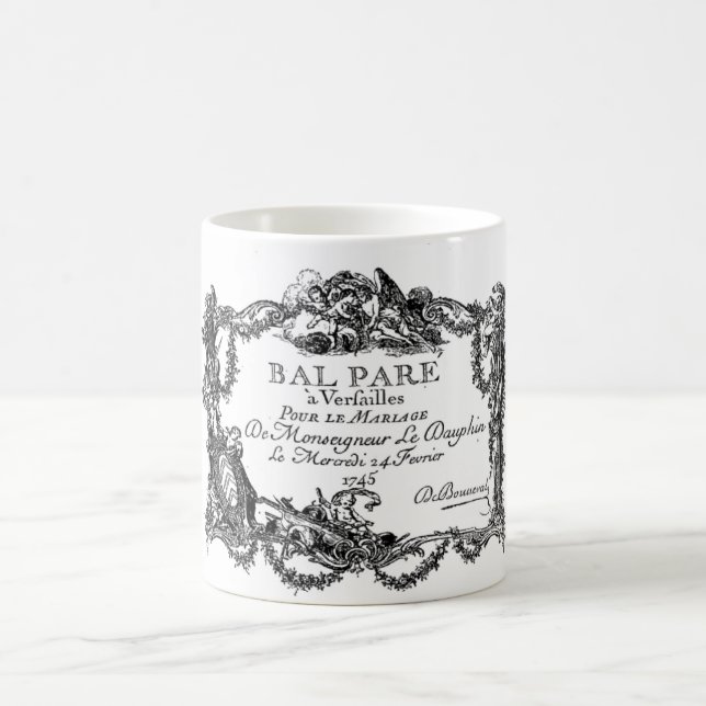 Caneca De Café Versailles – Billet d'entrée du mariage – 1745 (Centro)