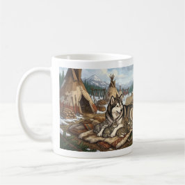 Caneca De Café Versão 2 da Mãe Malamute  