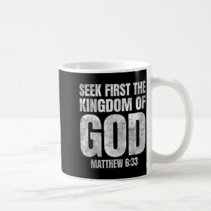 Caneca De Café Versículo Bíblico Busque Primeiro O Reino De Deus
