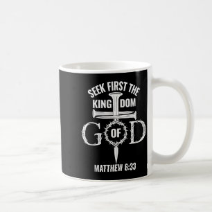 Caneca De Café Versículo Bíblico Busque Primeiro O Reino De Deus 